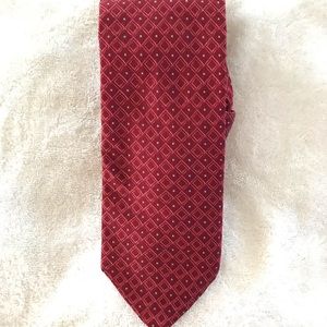 Red pattern silk tie 2/$20